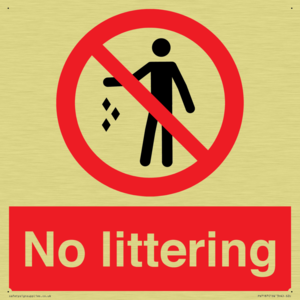 No littering